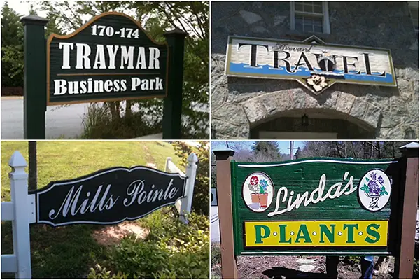 Sandblasted and Development Signage development-action